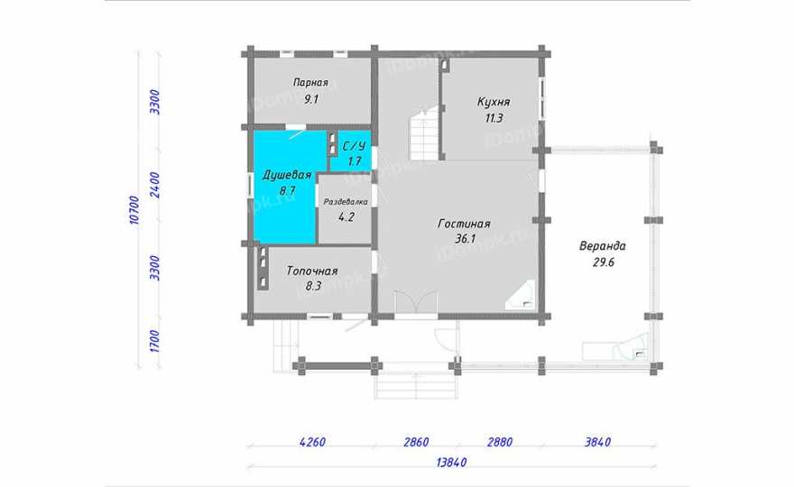 Планировка 1-го этажа проекта p924wb