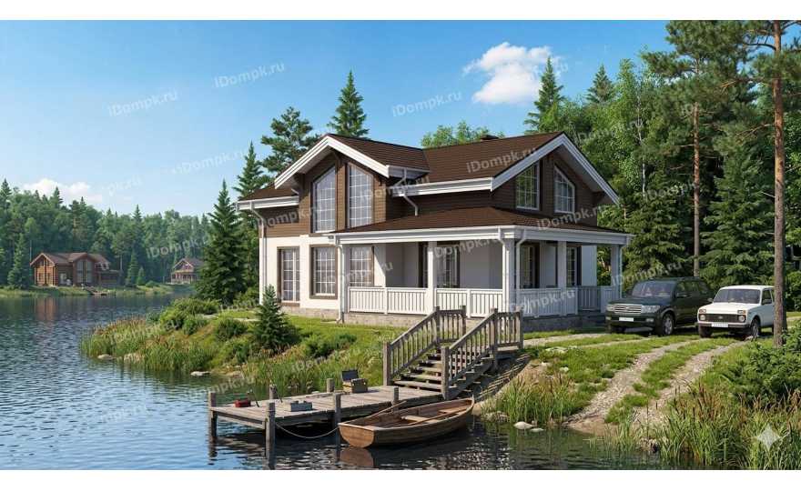 Проект дома до 150 кв с мансардой, кабинетом, 3 спальнями и вторым светом