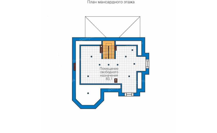 Планировка 3-го этажа проекта id084kcl