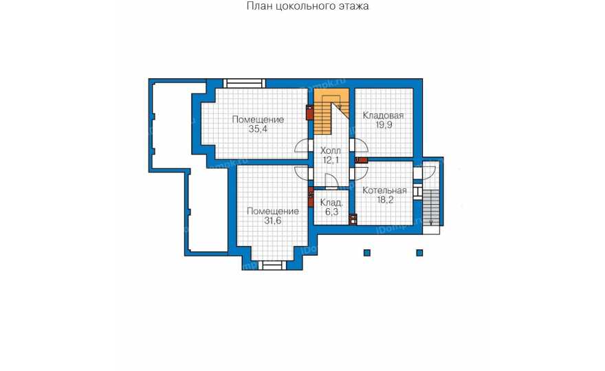 Планировка 1-го этажа проекта id085ke