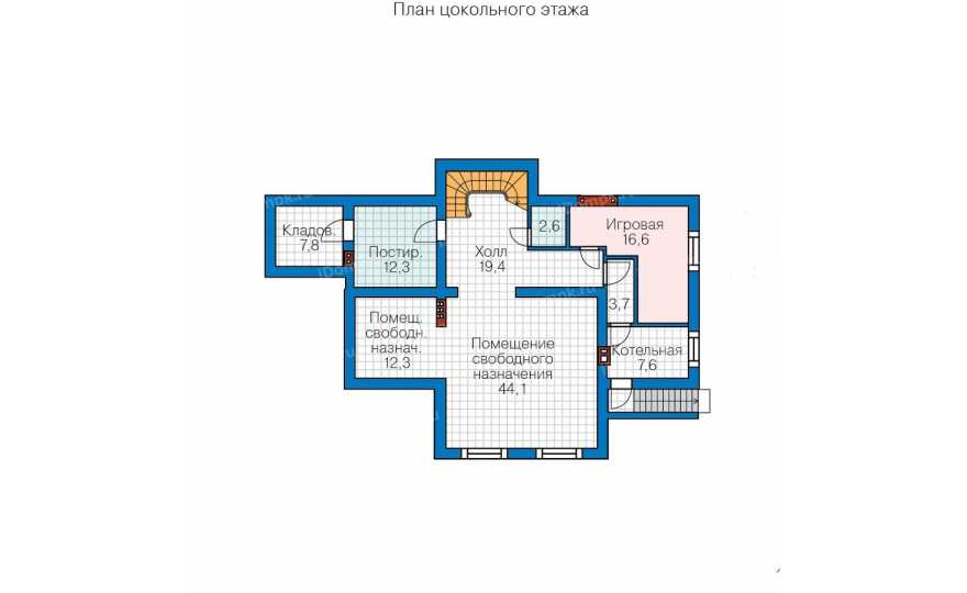 Планировка 1-го этажа проекта id100gch