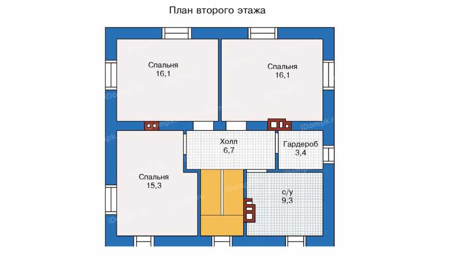 Планировка 2-го этажа проекта id111ke