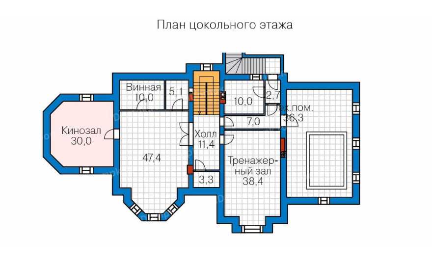 Планировка 1-го этажа проекта id134ke