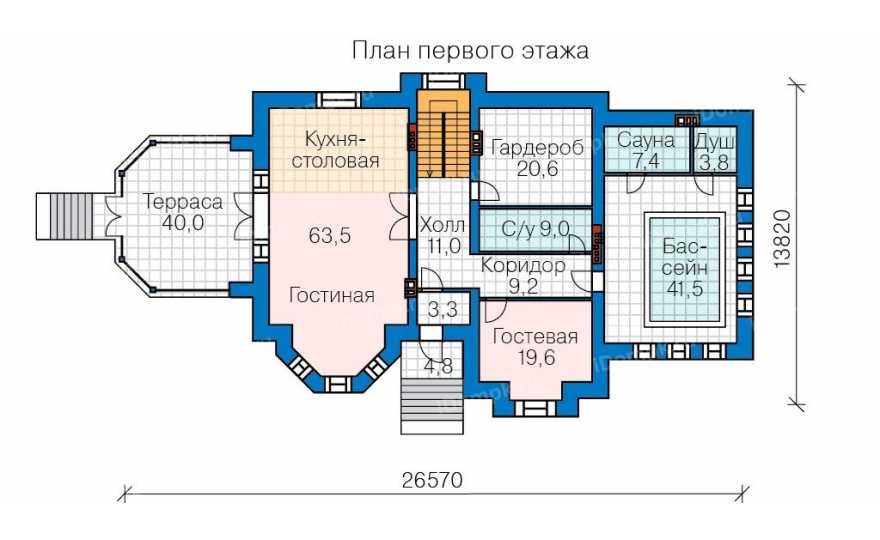 Планировка 2-го этажа проекта id134ke