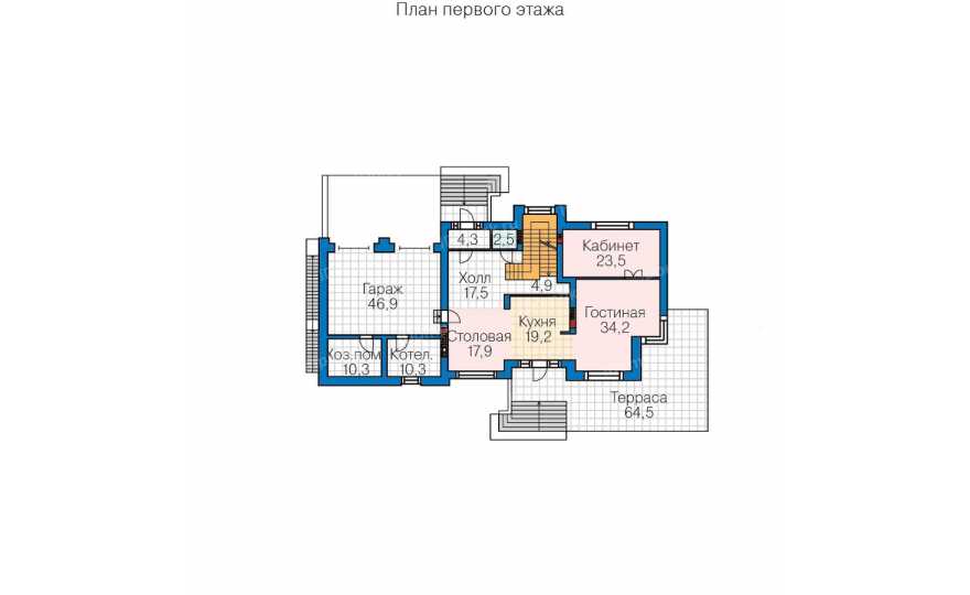 Планировка 2-го этажа проекта id160kh