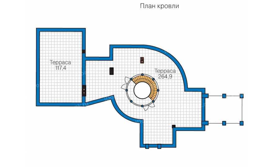 Планировка 3-го этажа проекта id166mk