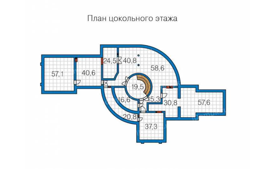 Планировка 1-го этажа проекта id167mk
