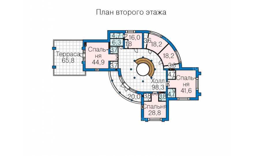 Планировка 3-го этажа проекта id167mk