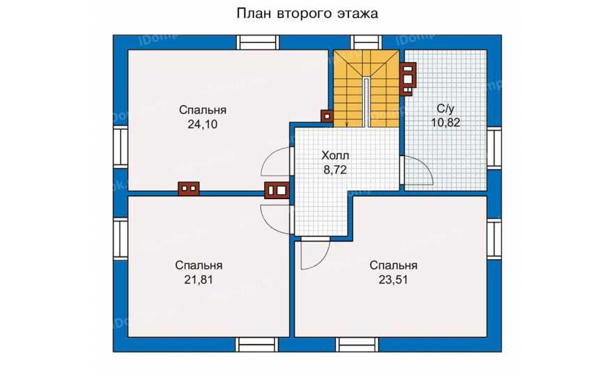 Планировка 2-го этажа проекта id213ke