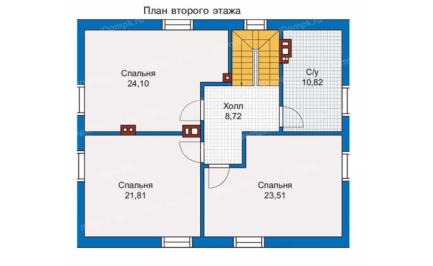 Планировка 2-го этажа проекта id214ke