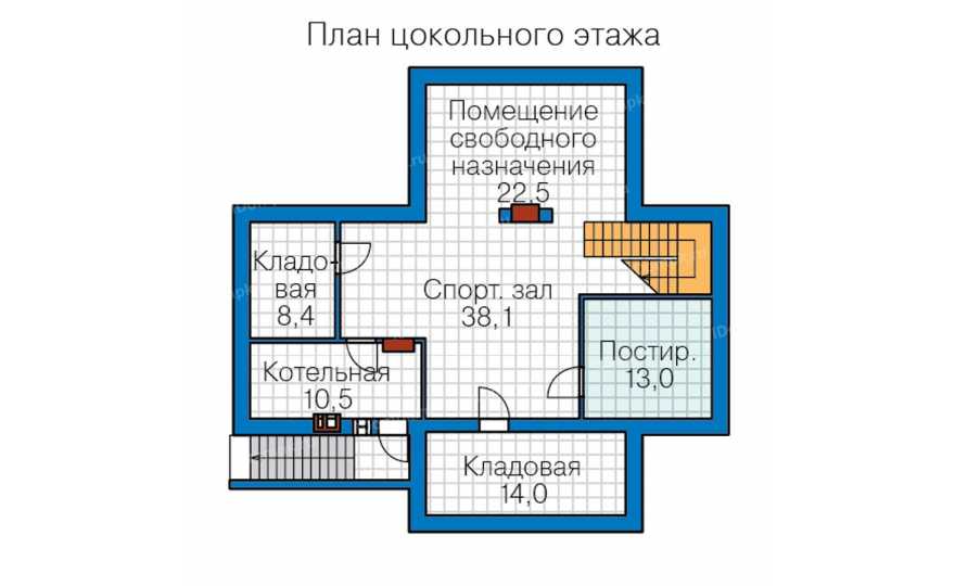 Планировка 1-го этажа проекта id411kan