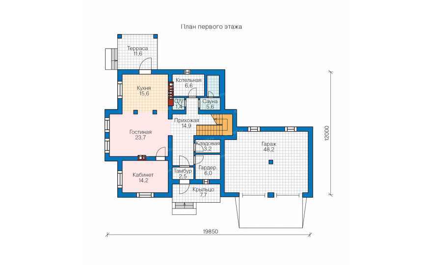 Планировка 1-го этажа проекта id223ge