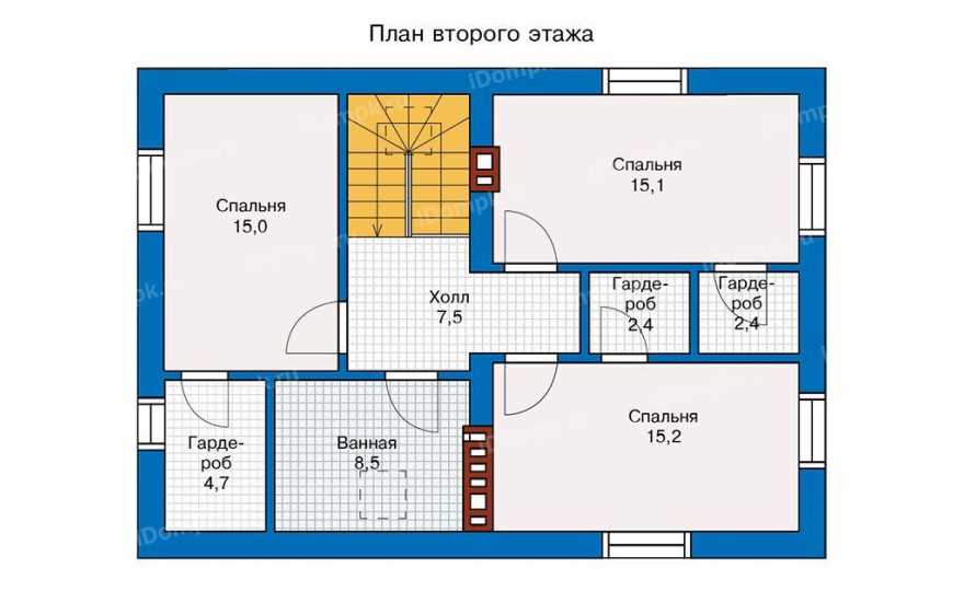 Планировка 2-го этажа проекта id246ge