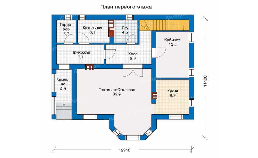 Планировка 1-го этажа проекта id248ge