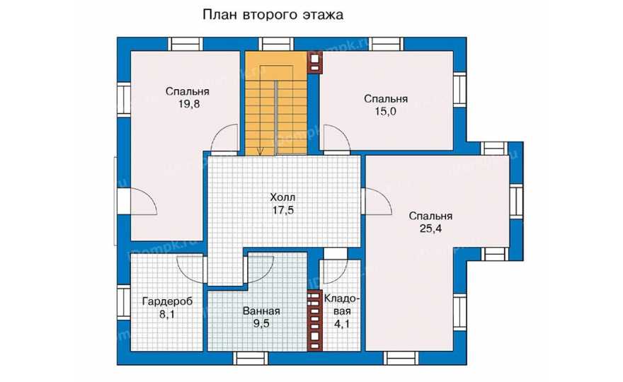 Планировка 2-го этажа проекта id260ge