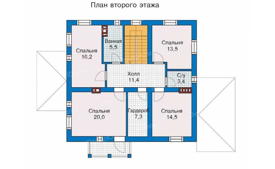 Планировка 2-го этажа проекта id267ge