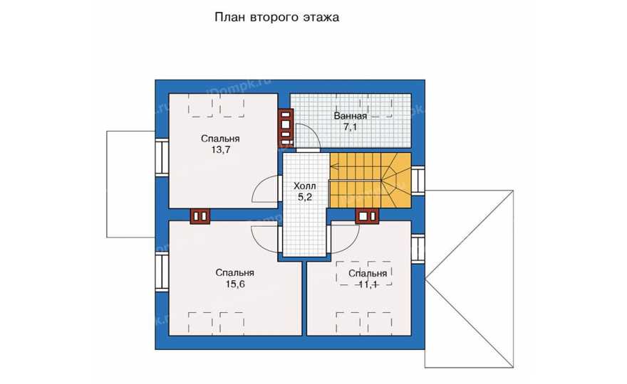 Планировка 2-го этажа проекта id317gs