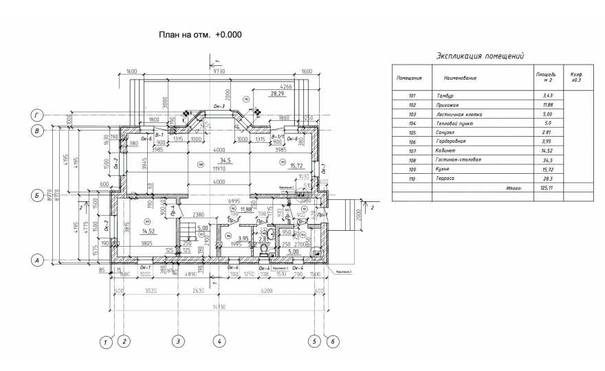 Планировка 1-го этажа проекта p859ke