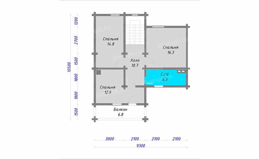 Планировка 2-го этажа проекта p920wb