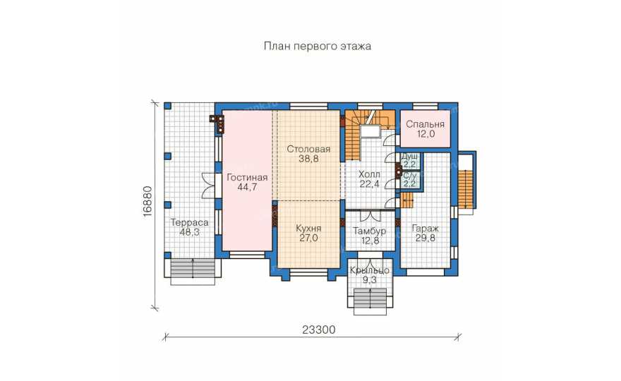 Планировка 2-го этажа проекта id1153kr
