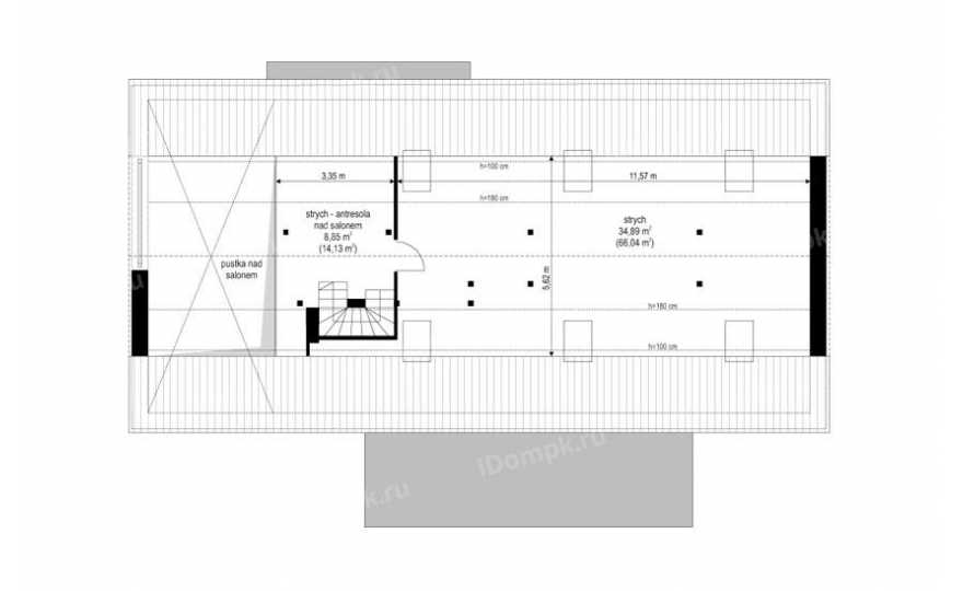 Планировка 2-го этажа проекта p2301ge