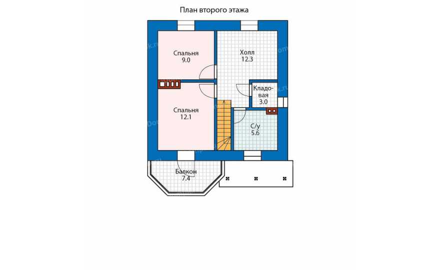 Планировка 2-го этажа проекта id2556kn