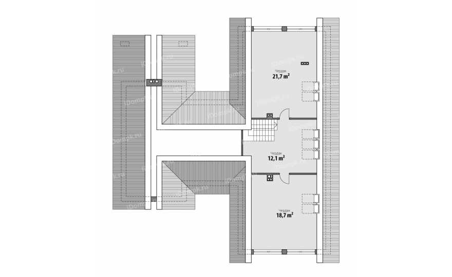 Планировка 2-го этажа проекта p2902gch