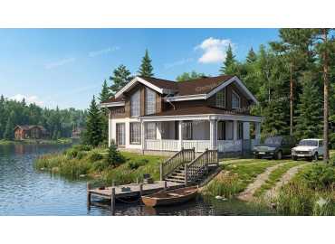 Проект дома до 150 кв с мансардой, кабинетом, 3 спальнями и вторым светом